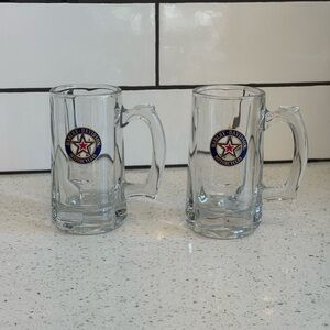 Harley-Davidson Star Logo Glass Mugs Set of 2 EUC